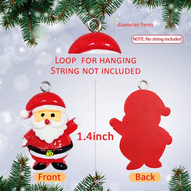 kockuu 30pcs Mini Christmas Ornaments for Mini Tree Decorations Small Christmas Ornaments Resin Miniatures for Craft Christmas Decor - Image 4